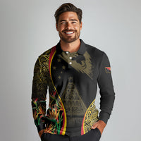 Papua New Guinea Hapi De Bilong Indipendens Long Sleeve Polo Shirt Special Style LT05 - Polynesian Pride