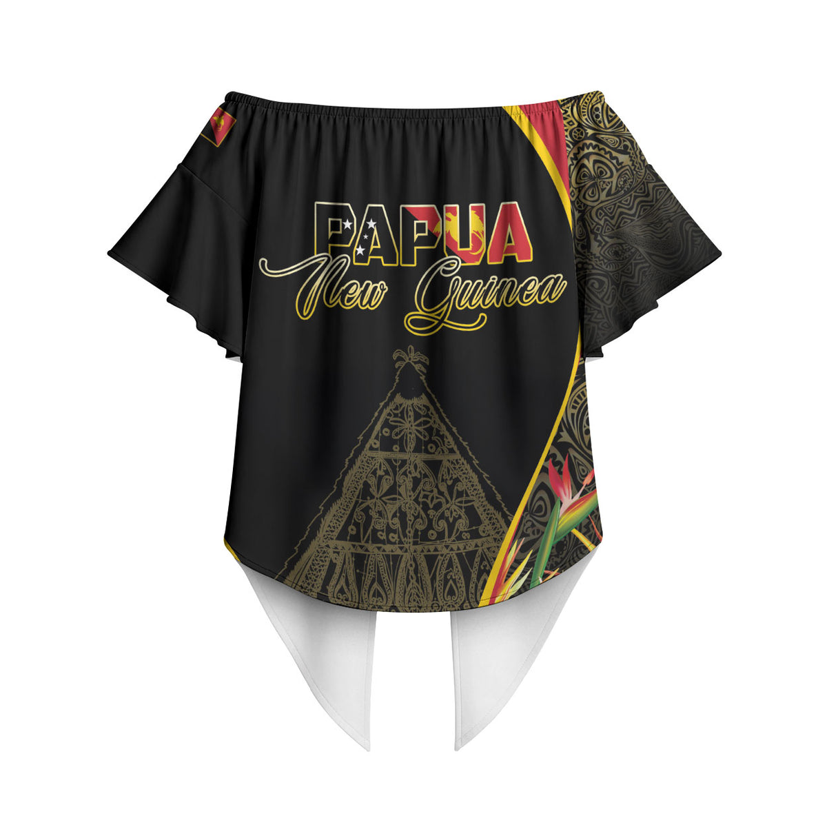 Papua New Guinea Hapi De Bilong Indipendens Off Shoulder Wrap Waist Top Special Style LT05 - Polynesian Pride