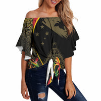 Papua New Guinea Hapi De Bilong Indipendens Off Shoulder Wrap Waist Top Special Style LT05 - Polynesian Pride