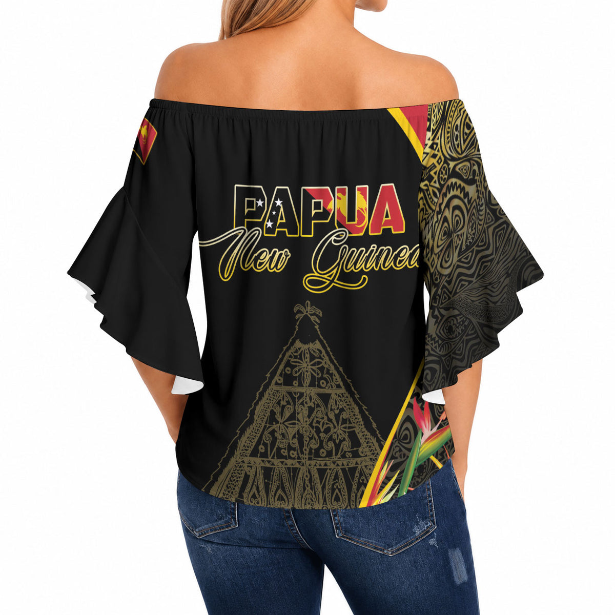 Papua New Guinea Hapi De Bilong Indipendens Off Shoulder Wrap Waist Top Special Style LT05 - Polynesian Pride