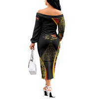 Papua New Guinea Hapi De Bilong Indipendens Off The Shoulder Long Sleeve Dress Special Style LT05 - Polynesian Pride