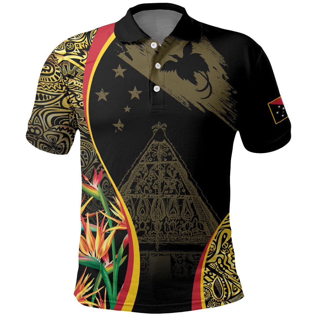 Papua New Guinea Hapi De Bilong Indipendens Polo Shirt Special Style LT05 Black - Polynesian Pride
