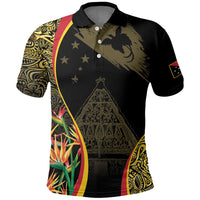Papua New Guinea Hapi De Bilong Indipendens Polo Shirt Special Style LT05 Black - Polynesian Pride