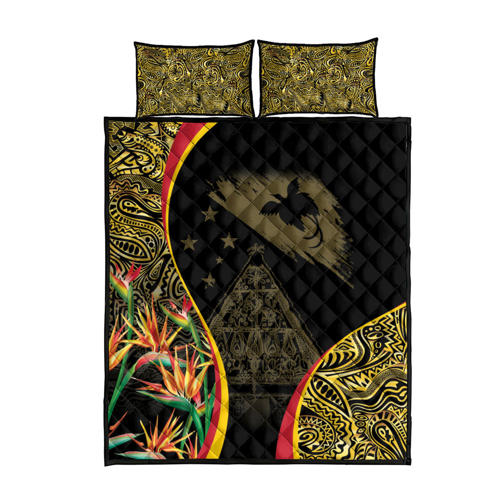 Papua New Guinea Hapi De Bilong Indipendens Quilt Bed Set Special Style LT05 - Polynesian Pride