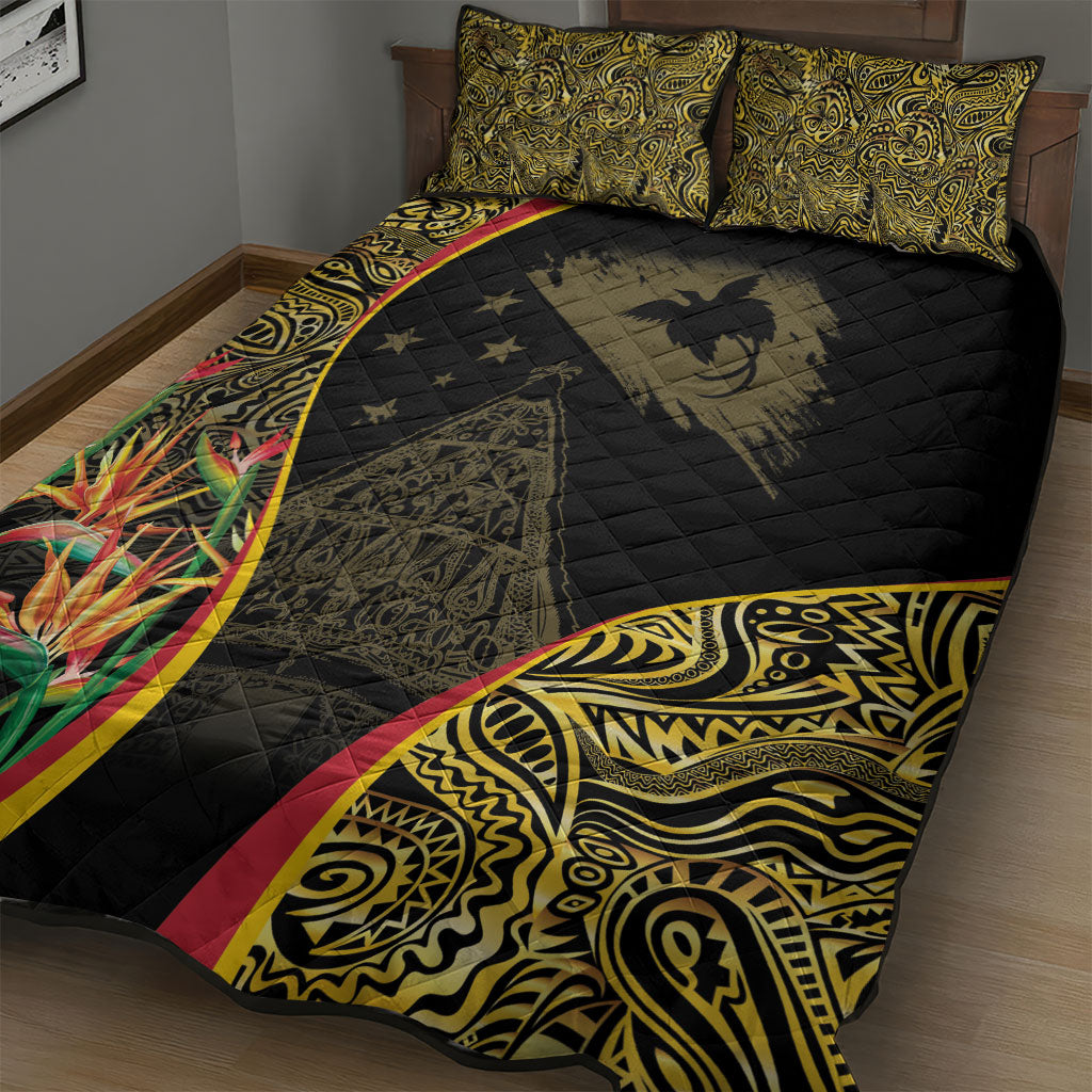 Papua New Guinea Hapi De Bilong Indipendens Quilt Bed Set Special Style LT05 - Polynesian Pride