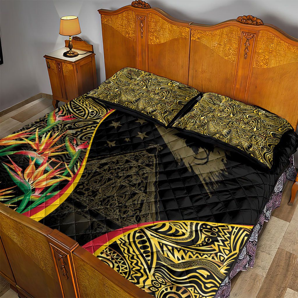 Papua New Guinea Hapi De Bilong Indipendens Quilt Bed Set Special Style LT05 - Polynesian Pride