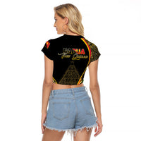 Papua New Guinea Hapi De Bilong Indipendens Raglan Cropped T Shirt Special Style LT05 - Polynesian Pride