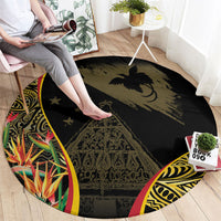 Papua New Guinea Hapi De Bilong Indipendens Round Carpet Special Style LT05 - Polynesian Pride