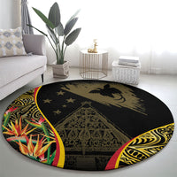 Papua New Guinea Hapi De Bilong Indipendens Round Carpet Special Style LT05 - Polynesian Pride