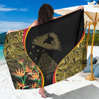 Papua New Guinea Hapi De Bilong Indipendens Sarong Special Style LT05 One Size 44 x 66 inches Black - Polynesian Pride