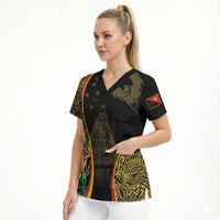Papua New Guinea Hapi De Bilong Indipendens Scrub Top Special Style LT05 - Polynesian Pride