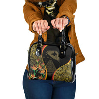 Papua New Guinea Hapi De Bilong Indipendens Shoulder Handbag Special Style LT05 One Size Black - Polynesian Pride