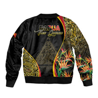 Papua New Guinea Hapi De Bilong Indipendens Sleeve Zip Bomber Jacket Special Style LT05 - Polynesian Pride