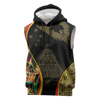 Papua New Guinea Hapi De Bilong Indipendens Sleeveless Hoodie Special Style LT05 Black - Polynesian Pride