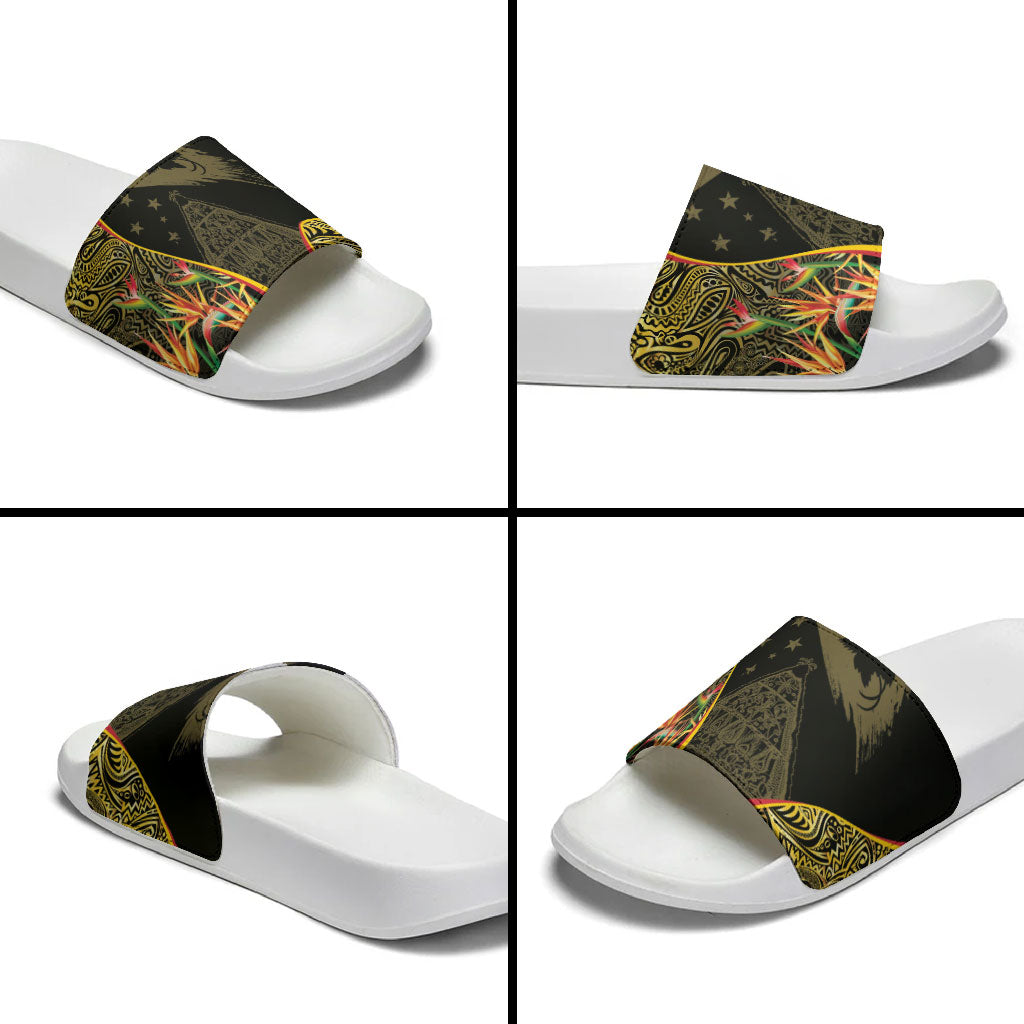 Papua New Guinea Hapi De Bilong Indipendens Slide Sandals Special Style LT05 - Polynesian Pride