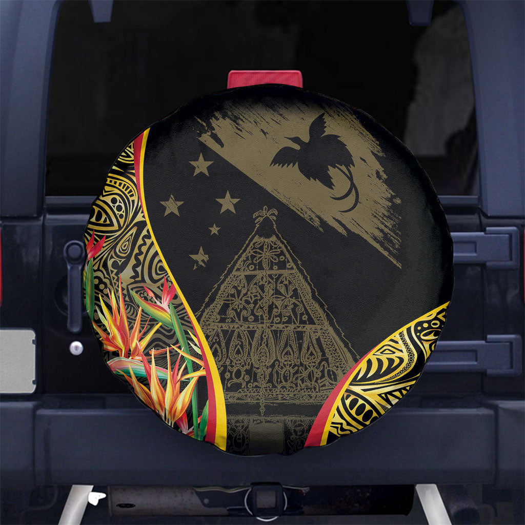 Papua New Guinea Hapi De Bilong Indipendens Spare Tire Cover Special Style LT05 No hole Black - Polynesian Pride