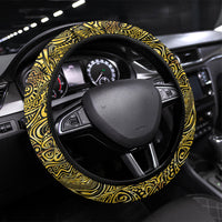 Papua New Guinea Hapi De Bilong Indipendens Steering Wheel Cover Special Style LT05 Universal Fit Black - Polynesian Pride
