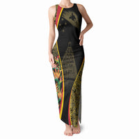 Papua New Guinea Hapi De Bilong Indipendens Tank Maxi Dress Special Style LT05 Women Black - Polynesian Pride