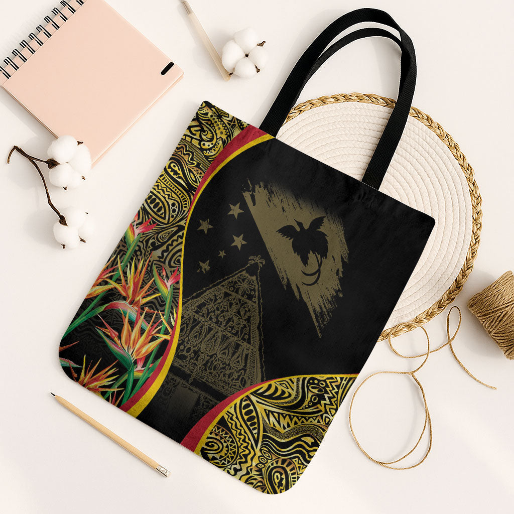 Papua New Guinea Hapi De Bilong Indipendens Tote Bag Special Style LT05 Black Strap One Size Black - Polynesian Pride