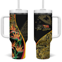 Papua New Guinea Hapi De Bilong Indipendens Tumbler With Handle Special Style LT05 One Size: 40 oz Black - Polynesian Pride