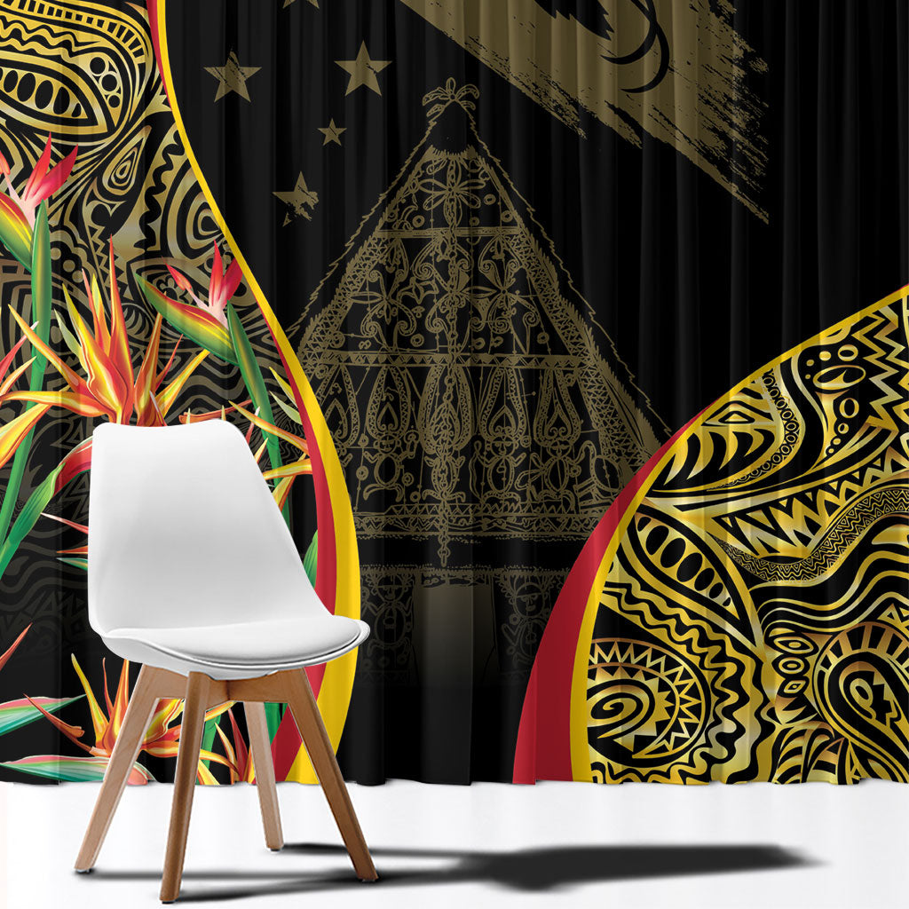 Papua New Guinea Hapi De Bilong Indipendens Window Curtain Special Style LT05 - Polynesian Pride