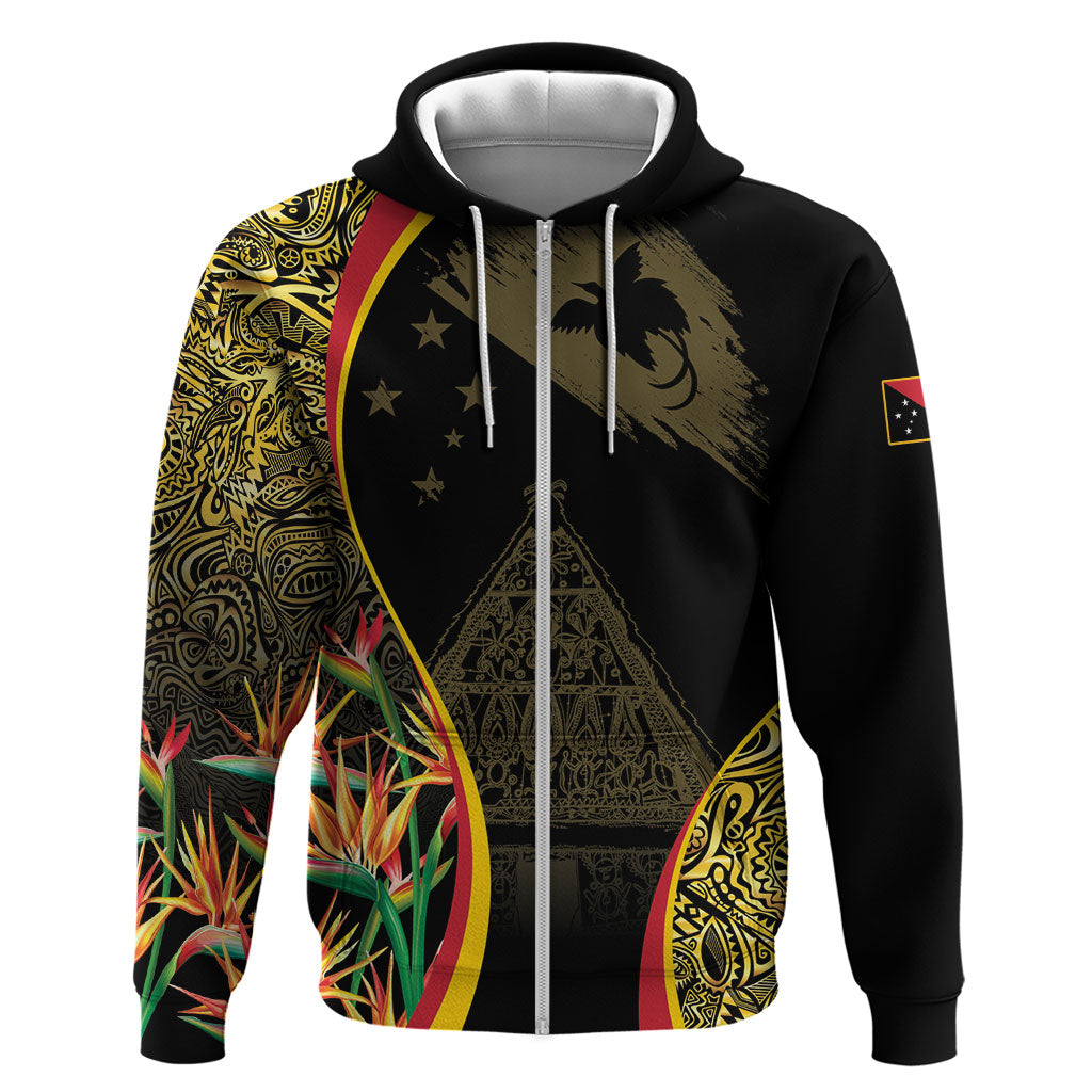 Papua New Guinea Hapi De Bilong Indipendens Zip Hoodie Special Style LT05 Zip Hoodie Black - Polynesian Pride