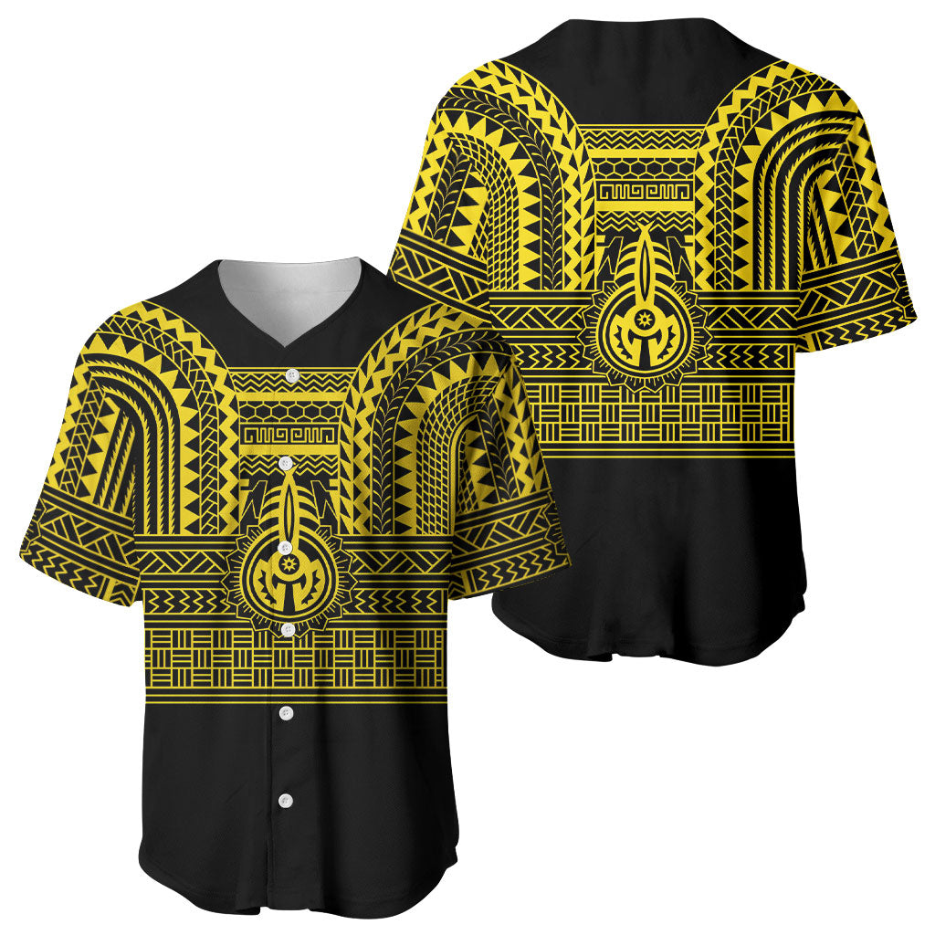 Philippines Filipinos Baseball Jersey Igorot Tribal Pattern Black LT05 - Polynesian Pride