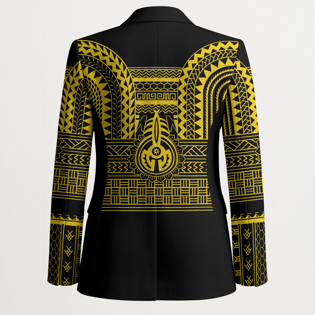 Philippines Filipinos Blazer Igorot Tribal Pattern Black LT05 - Polynesian Pride
