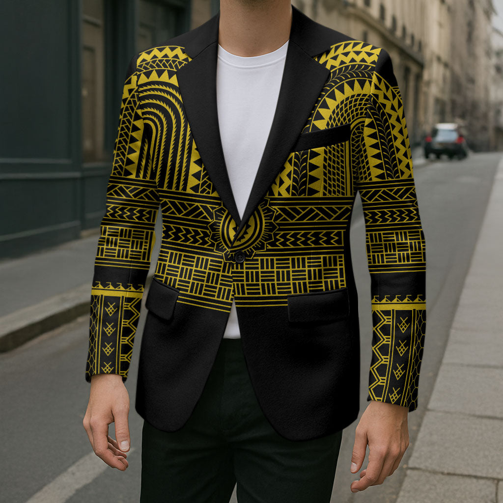 Philippines Filipinos Blazer Igorot Tribal Pattern Black LT05 - Polynesian Pride
