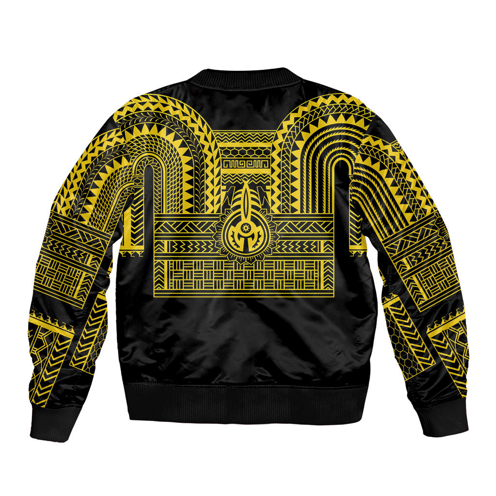 Philippines Filipinos Bomber Jacket Igorot Tribal Pattern Black LT05 - Polynesian Pride