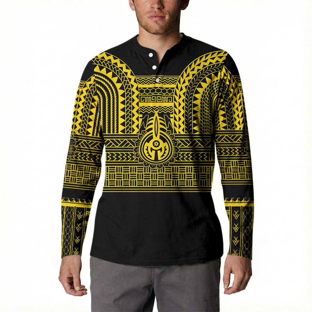 Philippines Filipinos Button Sweatshirt Igorot Tribal Pattern Black LT05 - Polynesian Pride