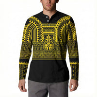 Philippines Filipinos Button Sweatshirt Igorot Tribal Pattern Black LT05 - Polynesian Pride