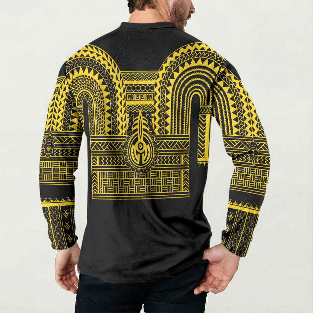 Philippines Filipinos Button Sweatshirt Igorot Tribal Pattern Black LT05 - Polynesian Pride