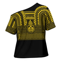 Philippines Filipinos Cross Shoulder Shirt Igorot Tribal Pattern Black LT05 - Polynesian Pride