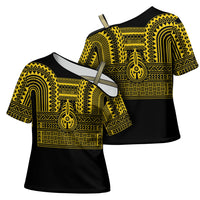 Philippines Filipinos Cross Shoulder Shirt Igorot Tribal Pattern Black LT05 - Polynesian Pride