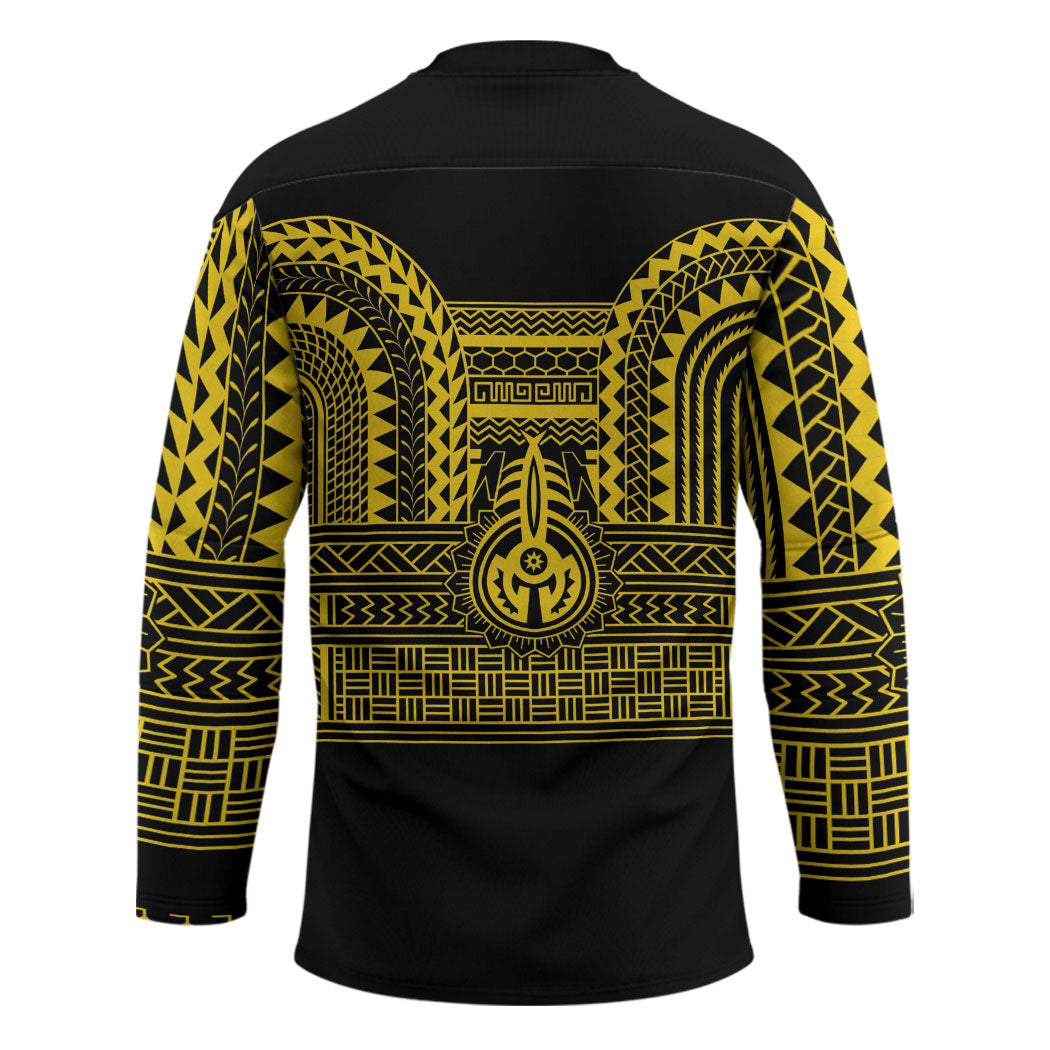 Philippines Filipinos Hockey Jersey Igorot Tribal Pattern Black LT05 - Polynesian Pride