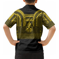 Philippines Filipinos Kid Hawaiian Shirt Igorot Tribal Pattern Black LT05 - Polynesian Pride