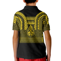 Philippines Filipinos Kid Polo Shirt Igorot Tribal Pattern Black LT05 - Polynesian Pride