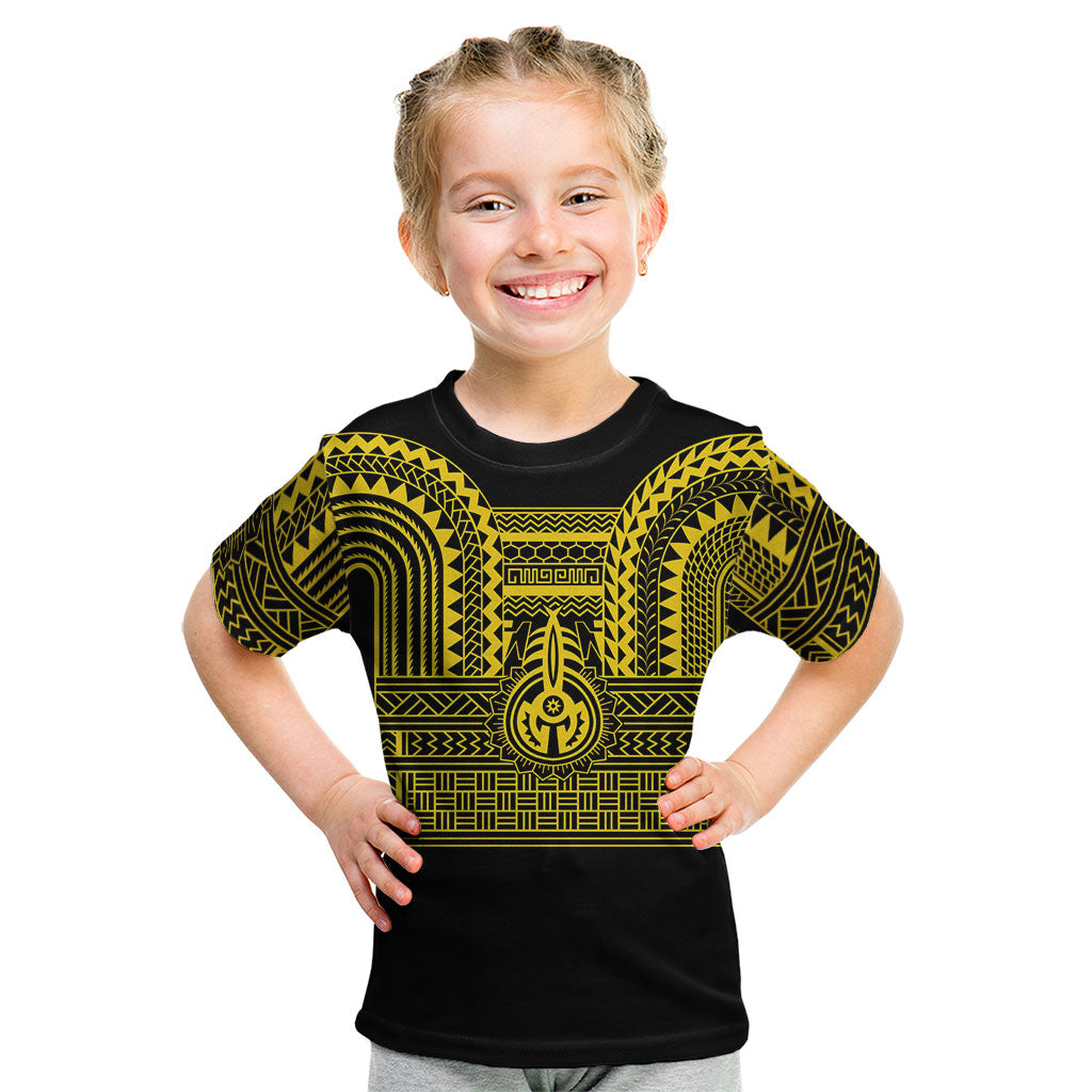 Philippines Filipinos Kid T Shirt Igorot Tribal Pattern Black LT05 Black - Polynesian Pride