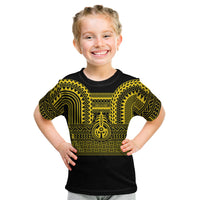 Philippines Filipinos Kid T Shirt Igorot Tribal Pattern Black LT05 Black - Polynesian Pride