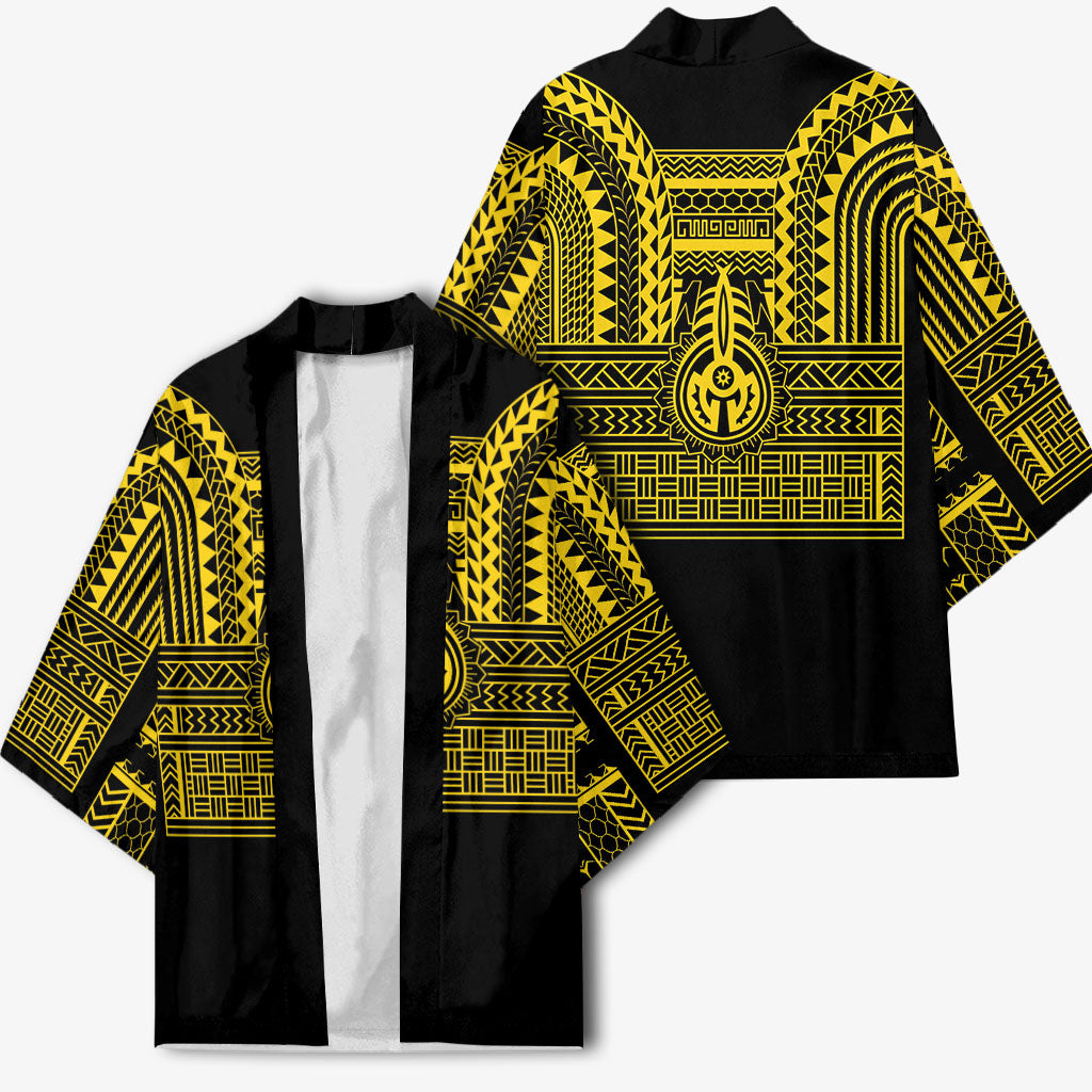 Philippines Filipinos Kimono Igorot Tribal Pattern Black LT05 - Polynesian Pride
