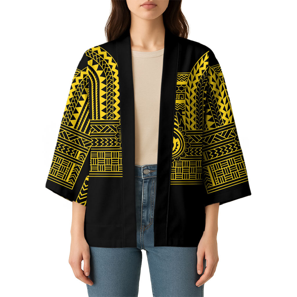 Philippines Filipinos Kimono Igorot Tribal Pattern Black LT05 - Polynesian Pride