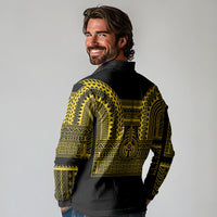 Philippines Filipinos Long Sleeve Polo Shirt Igorot Tribal Pattern Black LT05 - Polynesian Pride