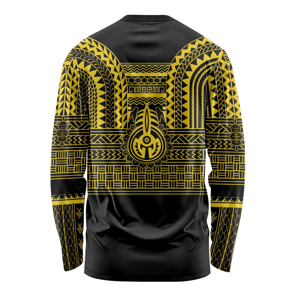 Philippines Filipinos Long Sleeve Shirt Igorot Tribal Pattern Black LT05 - Polynesian Pride