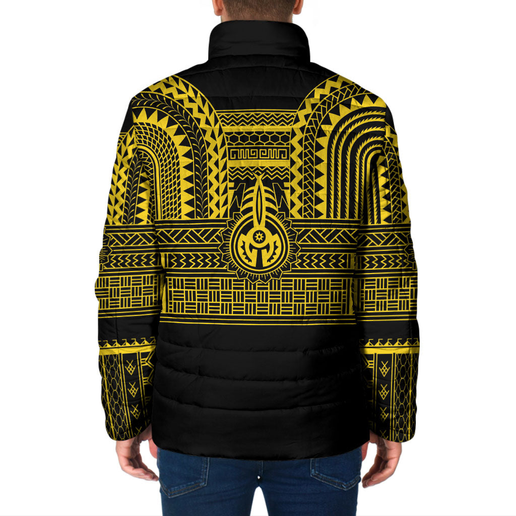 Philippines Filipinos Padded Jacket Igorot Tribal Pattern Black LT05 - Polynesian Pride