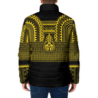 Philippines Filipinos Padded Jacket Igorot Tribal Pattern Black LT05 - Polynesian Pride