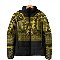 Philippines Filipinos Padded Jacket Igorot Tribal Pattern Black LT05 - Polynesian Pride