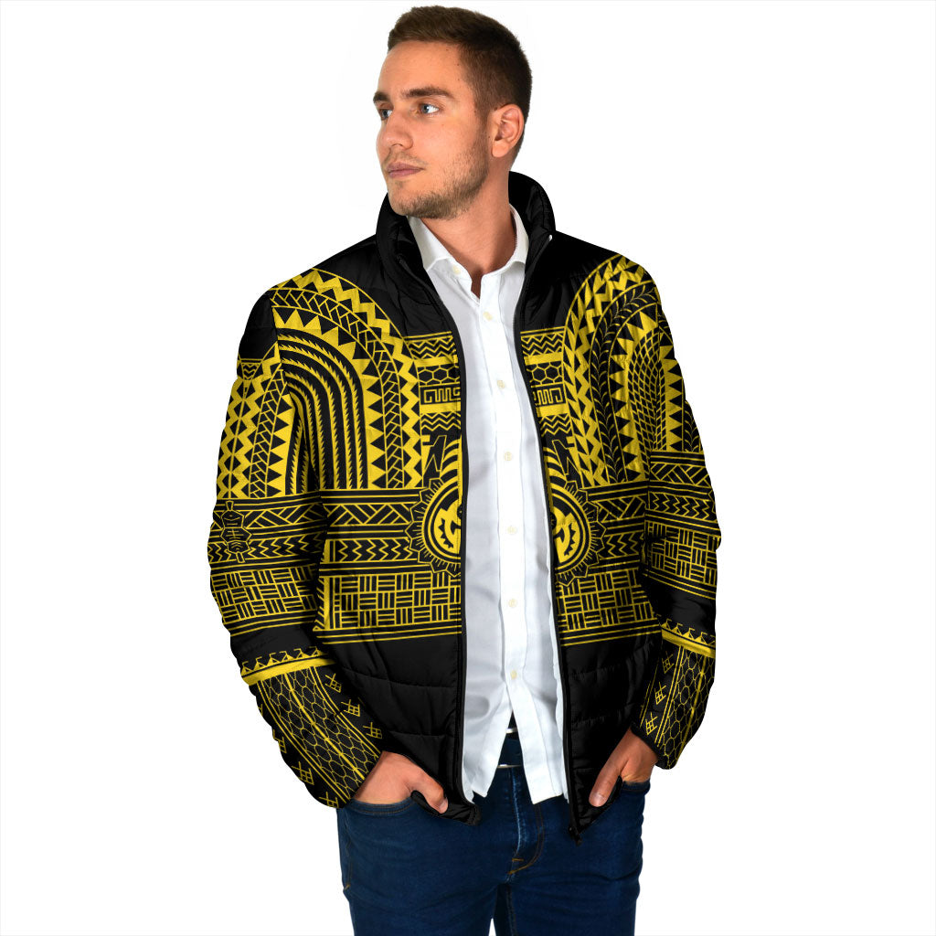 Philippines Filipinos Padded Jacket Igorot Tribal Pattern Black LT05 - Polynesian Pride