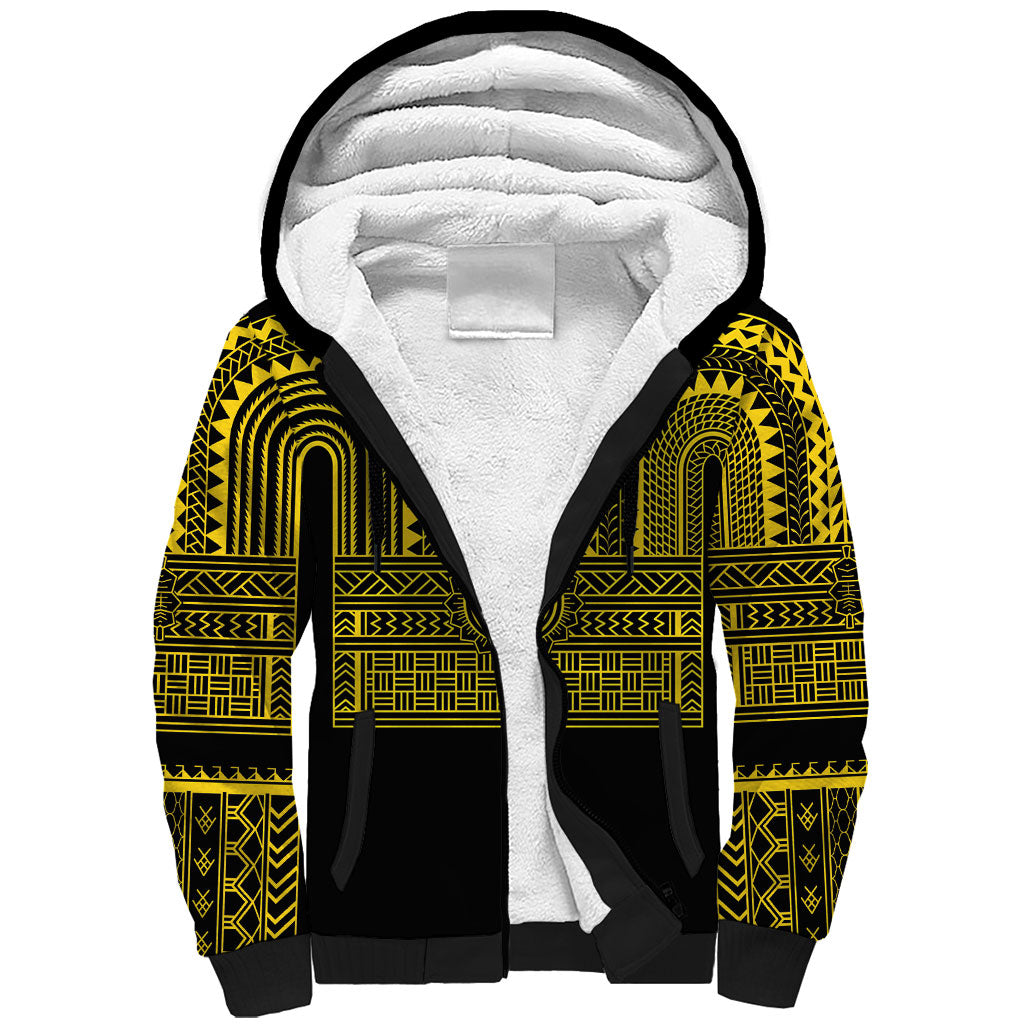 Philippines Filipinos Sherpa Hoodie Igorot Tribal Pattern Black LT05 Unisex Black - Polynesian Pride