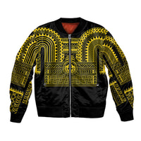 Philippines Filipinos Sleeve Zip Bomber Jacket Igorot Tribal Pattern Black LT05 Unisex Black - Polynesian Pride
